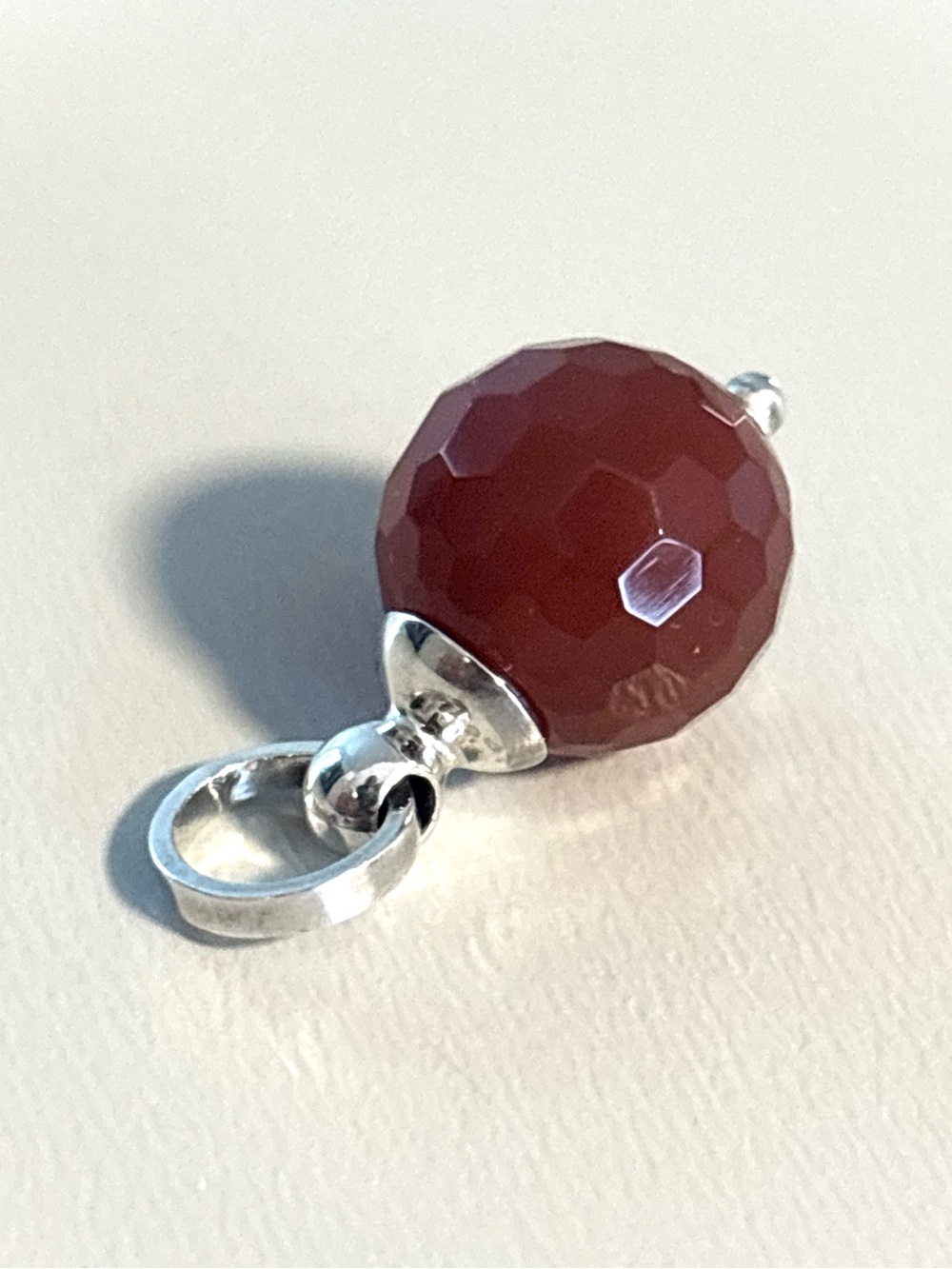 Sterling Silver 925 Carnelian Necklace Pendant